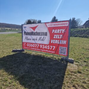Werbebanner - Bauzaunplane Mesh