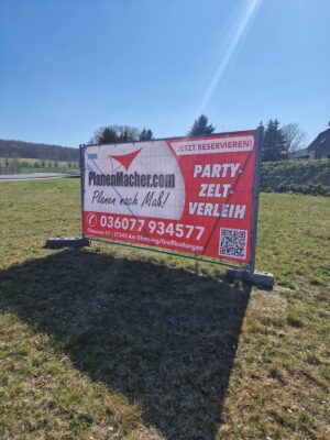 Werbebanner - Bauzaunplane Mesh