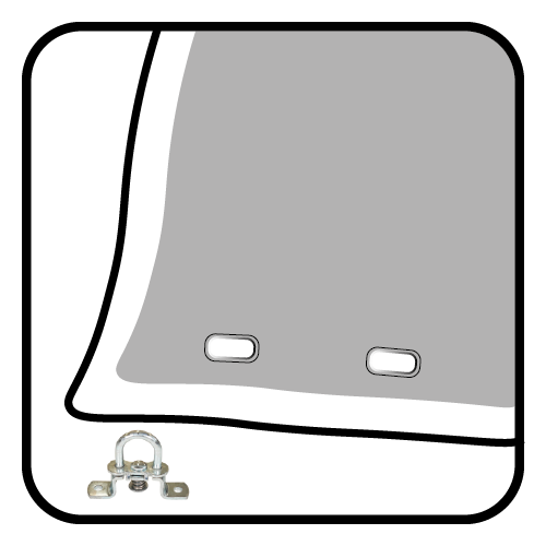 Ovalösen + verzinktem Wirbel