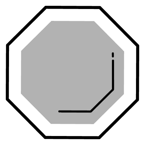 Achteckig