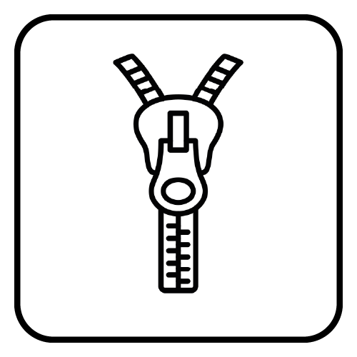 Zusätzlicher Reißverschluss