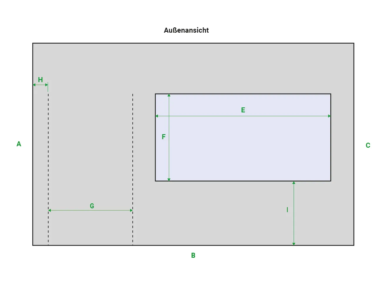 1 Tür 1 Fenster, Tür links, Fenster rechts